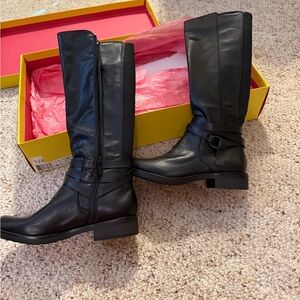 Reaction Kenneth Cole Sleek Black Over the Knee Boots